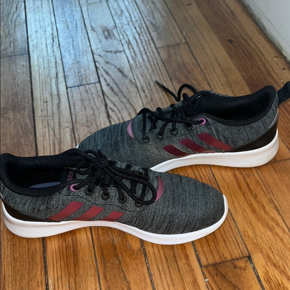 Adidas Gray and Red Sneakers